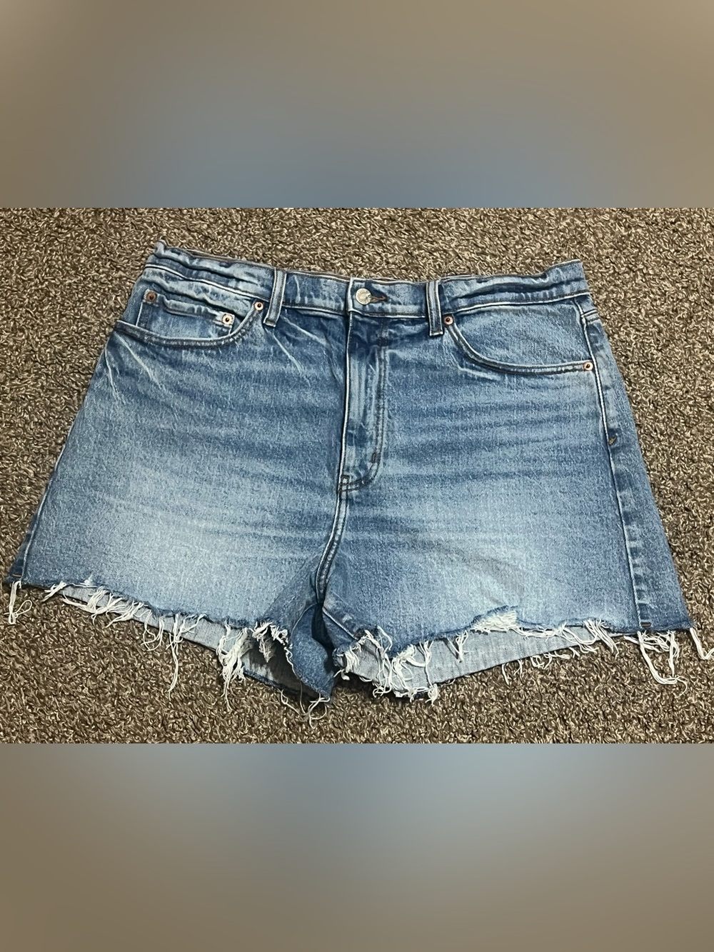 Daze Denim Frayed Hem Women’s Shorts - Light Blue